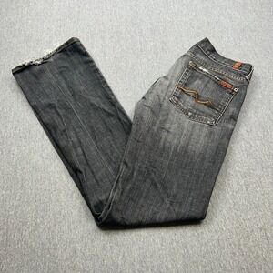 7 for All Mankind Bootcut Jeans Womens 28 (30x33) Gray USA *Fraying*